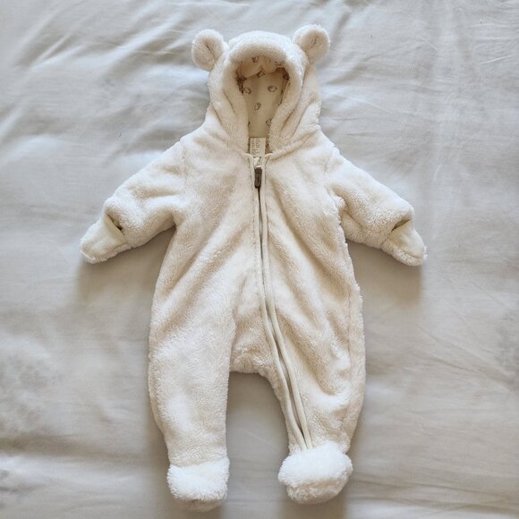 H&M Baby Bear Zip Onesie - Picture 1 of 3